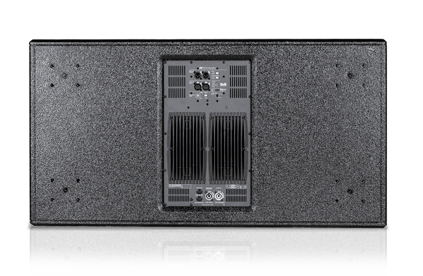 ACTIVE SEMI-HORN LOADED SUBWOOFER WITH TWO 18" TRANSDUCERS, DIGIPRO G3 CLASS D AMP 1800 W RMS, DSP